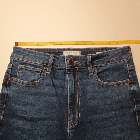 Harper Heritage Jeans Size 28/6 High Rise Kick Crop Medium Dark Wash - Picture 7 of 10